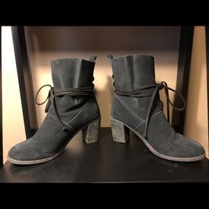 TOMS Black Suede Mila Bootie